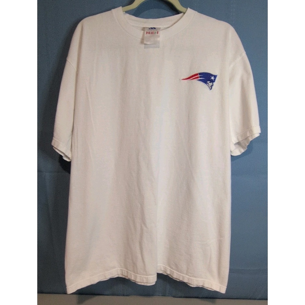 Adidas Vintage New England Patriots Mini Logo White Large T-Shirt